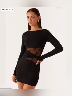 PEPPERMAYO Echo long sleeve mini dress size 6